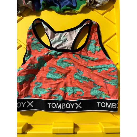 TomboyX Alligator / Crocodile Sports Bra SZ XL - Picture 1 of 2